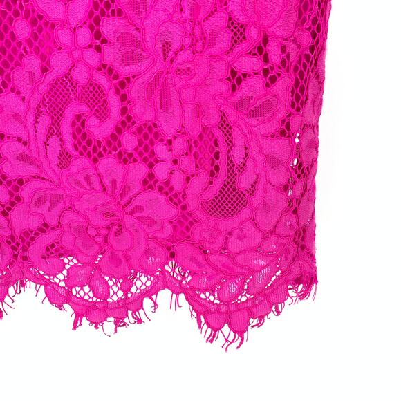Trina Trina Turk Women's Size 2 Azul Off The Shoulder Lace Dress Fuchsia Pink - Picture 4 of 7